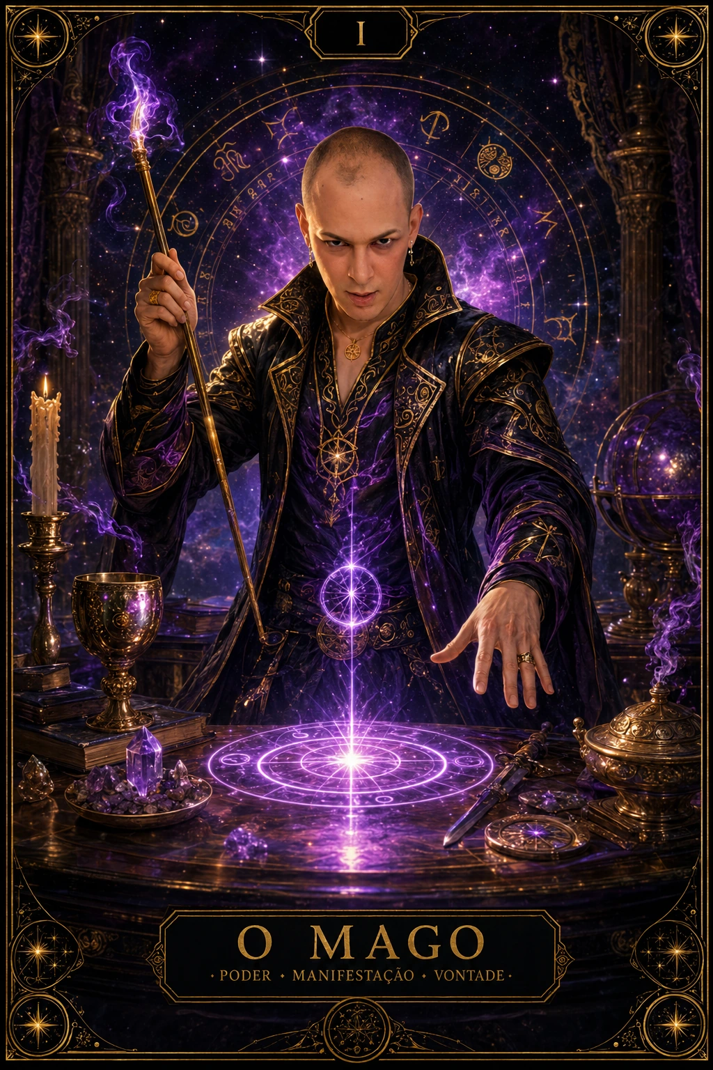 O Mago — carta do Tarot em posição direta