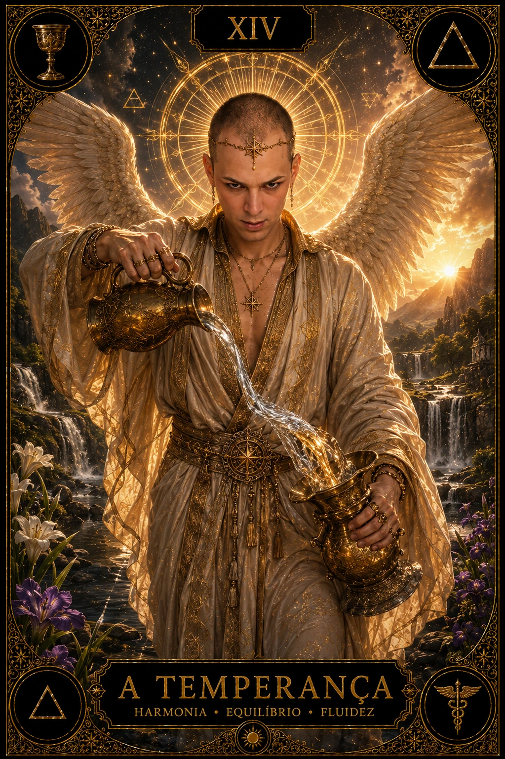 A Temperança — carta do Tarot em posição direta