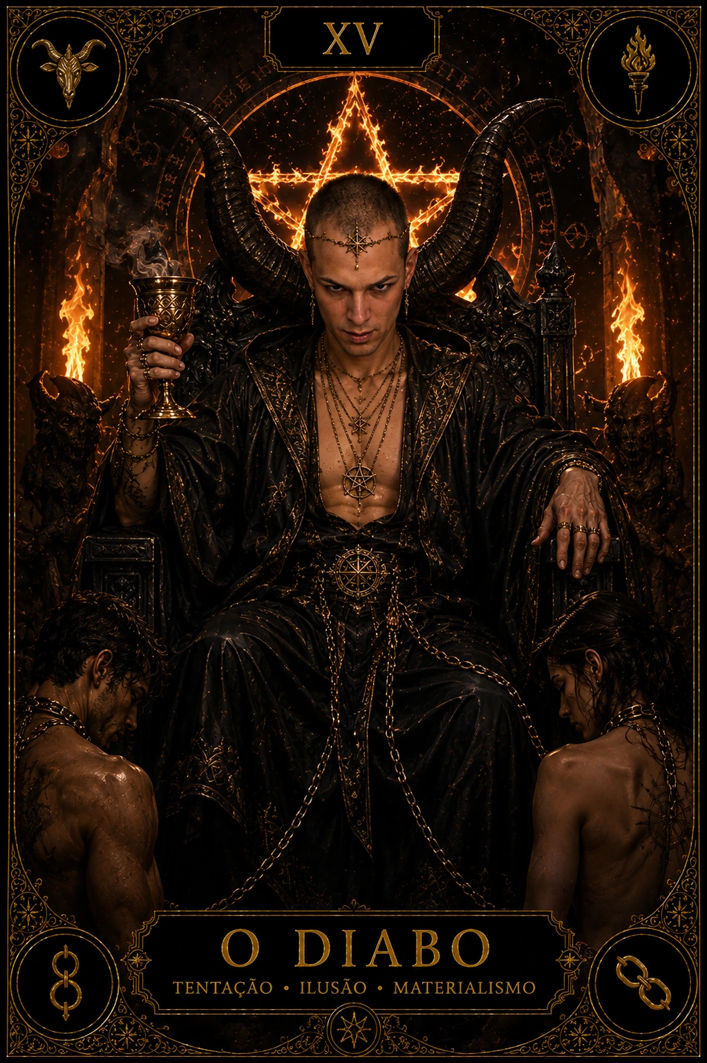 O Diabo — carta do Tarot em posição direta