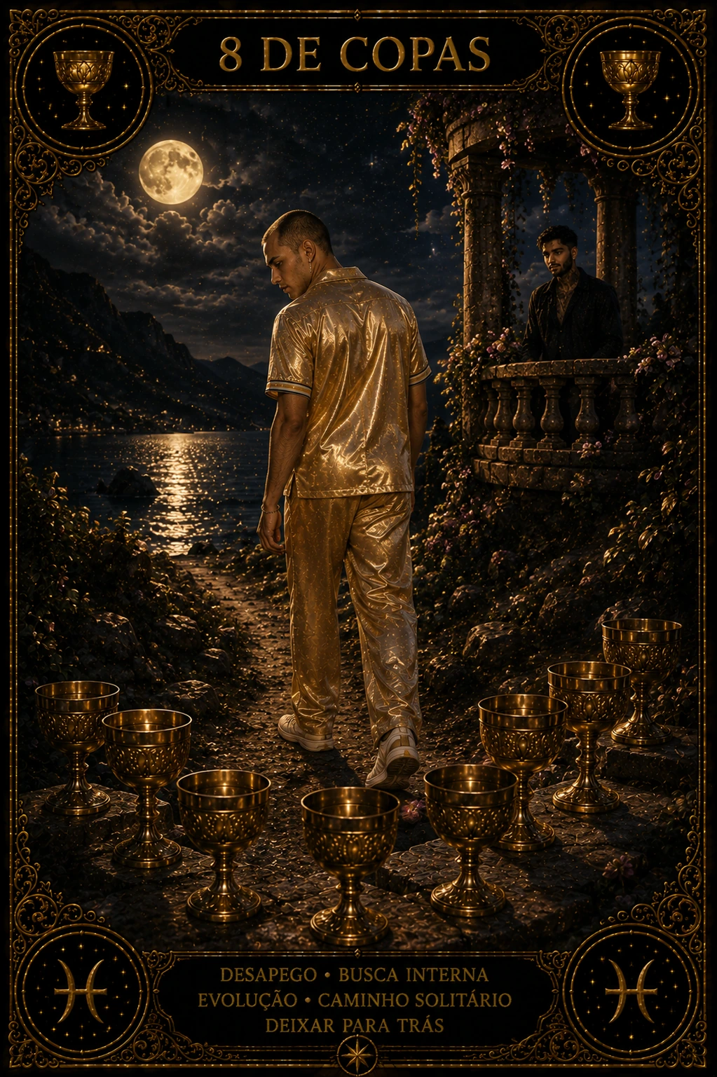 8 de Copas — carta do Tarot em posição direta
