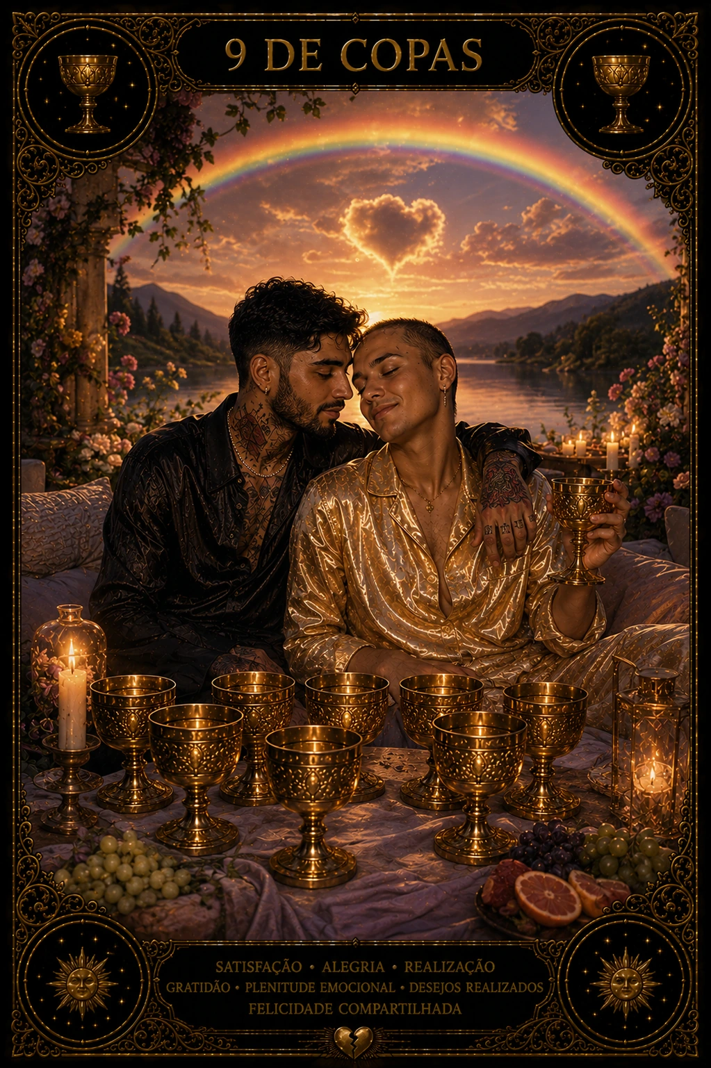 9 de Copas — carta do Tarot em posição direta