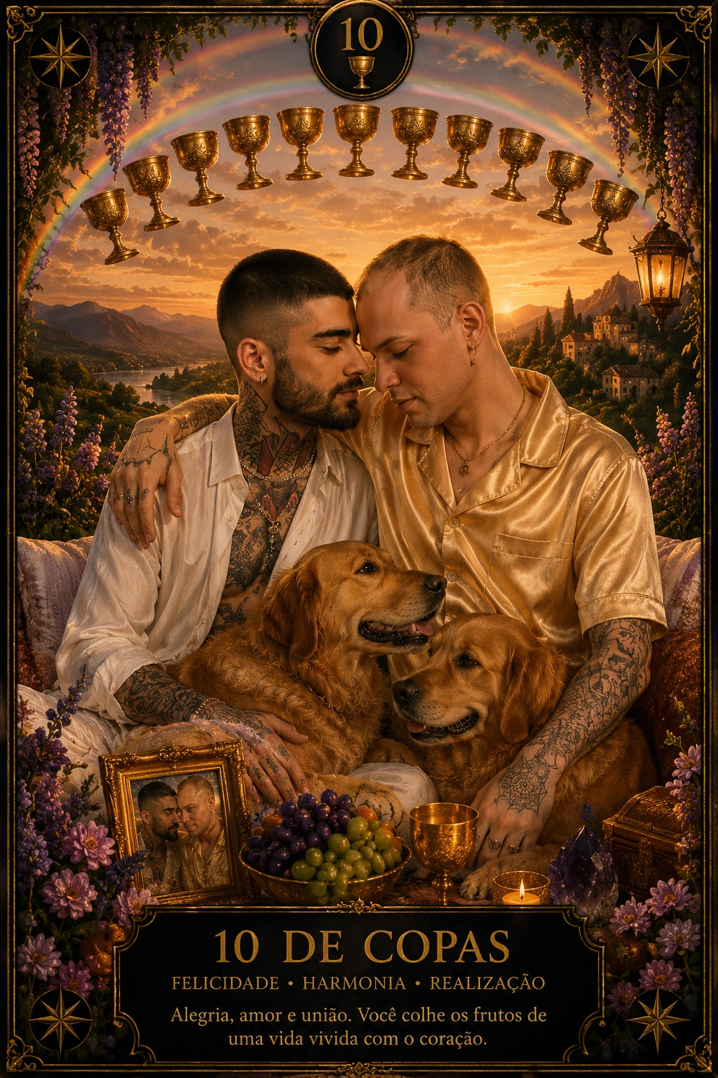 10 de Copas — carta do Tarot em posição direta