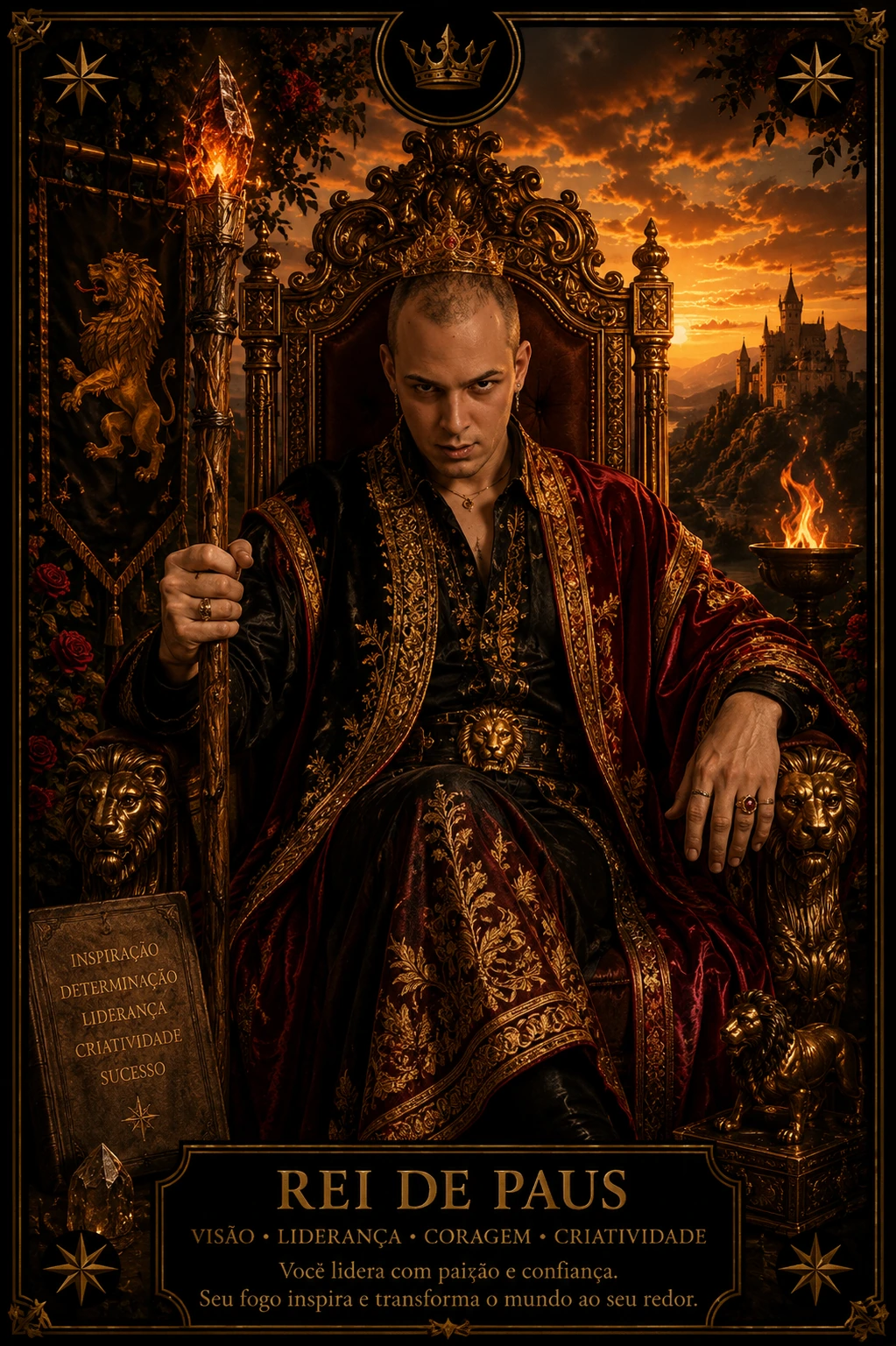 Rei de Paus — carta do Tarot em posição direta