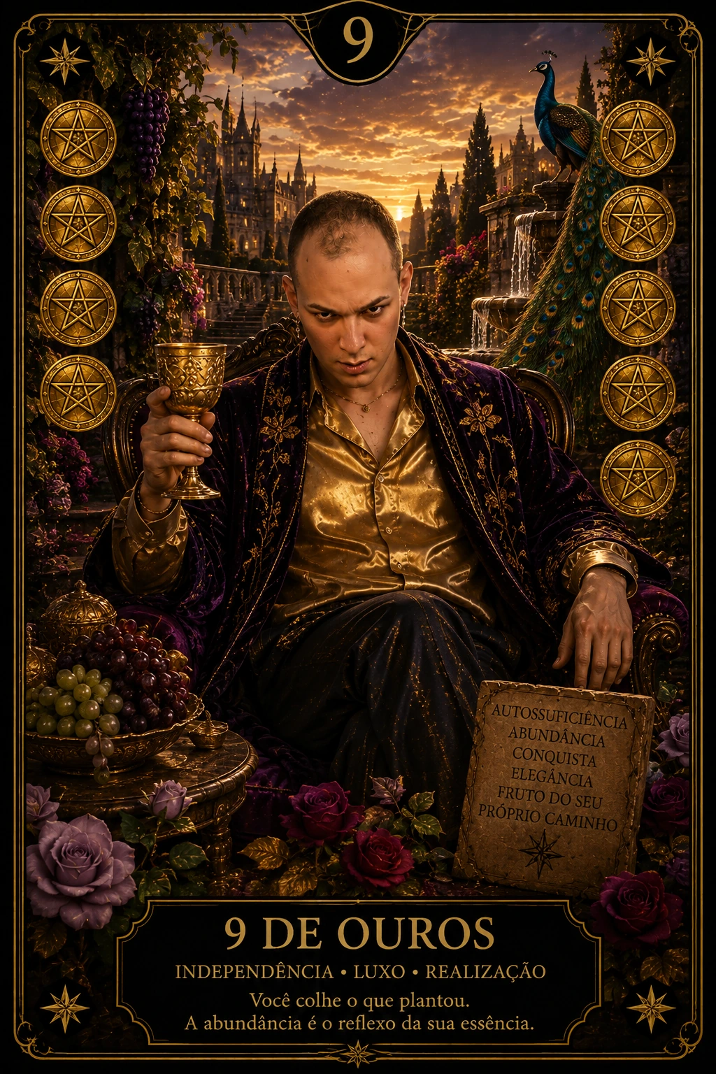 9 de Ouros — carta do Tarot em posição direta