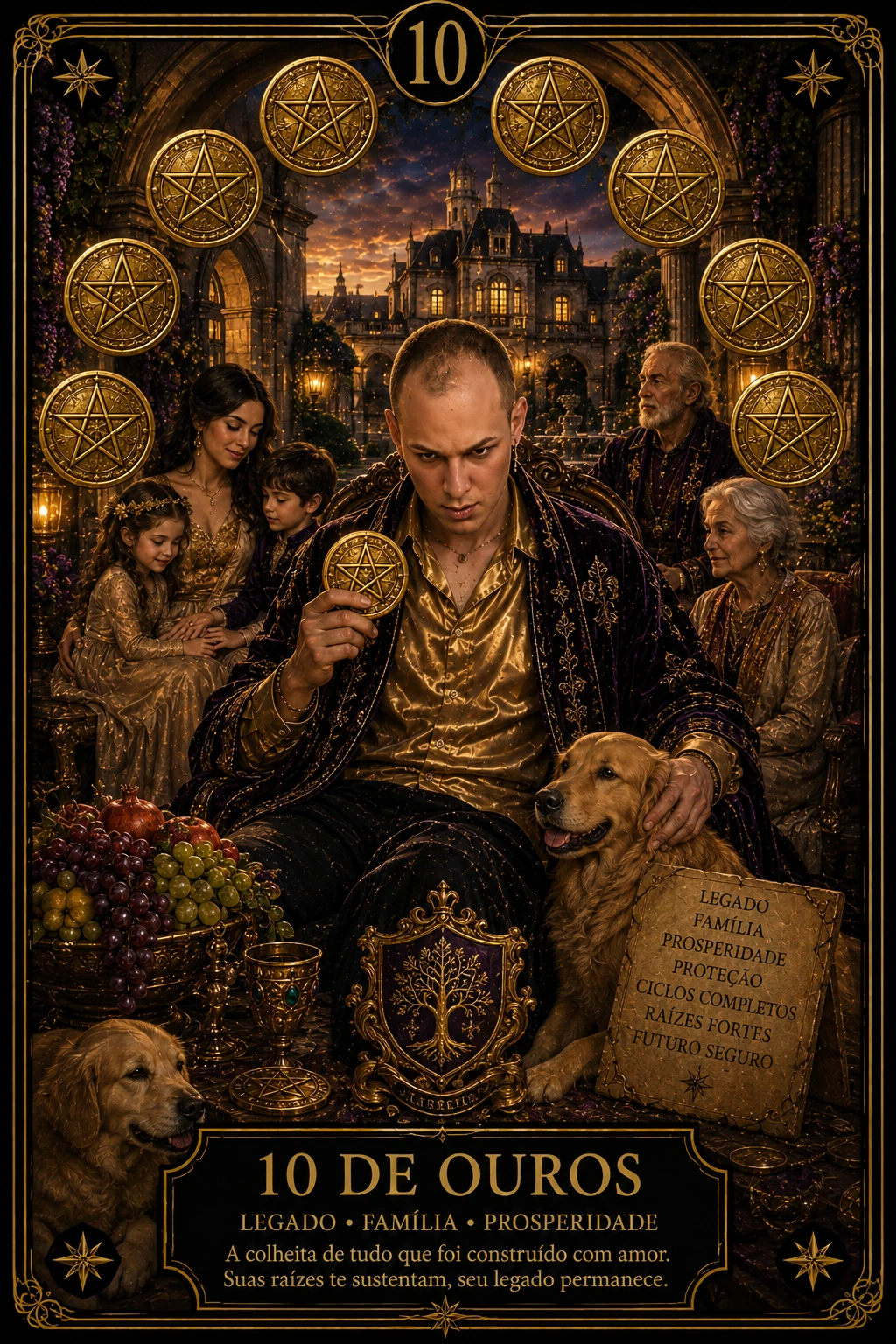 10 de Ouros — carta do Tarot em posição direta